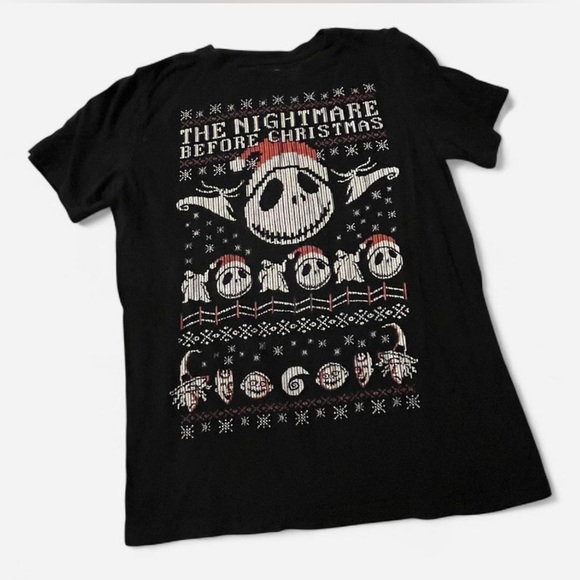 GAPKids Black Nightmare Before Christmas T-Shirt, Ugly Sweater Style, Y-XXL, GUC - Picture 1 of 2